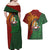 Papua New Guinea East Sepik Province Couples Matching Off Shoulder Maxi Dress and Hawaiian Shirt Tribal Crocodile Birds of Paradise Melanesian Tattoo