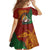 Papua New Guinea East Sepik Province Family Matching Off Shoulder Maxi Dress and Hawaiian Shirt Tribal Crocodile Birds of Paradise Melanesian Tattoo