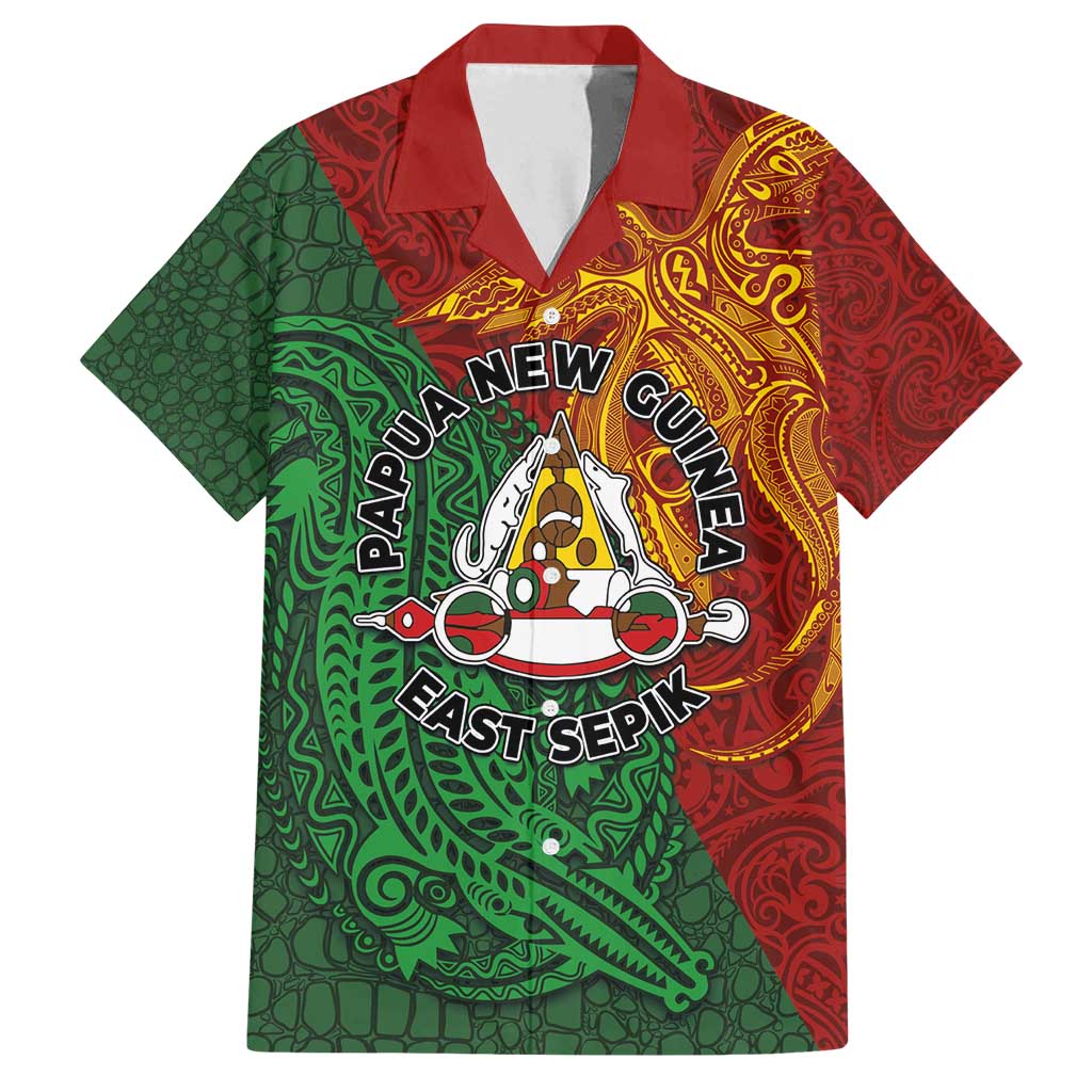 Papua New Guinea East Sepik Province Family Matching Tank Maxi Dress and Hawaiian Shirt Tribal Crocodile Birds of Paradise Melanesian Tattoo