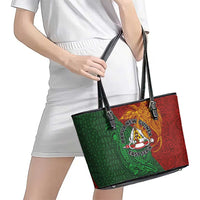 Papua New Guinea East Sepik Province Leather Tote Bag Tribal Crocodile Birds of Paradise Melanesian Tattoo LT03 - Polynesian Pride