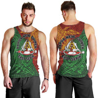 Papua New Guinea East Sepik Province Men Tank Top Tribal Crocodile Birds of Paradise Melanesian Tattoo