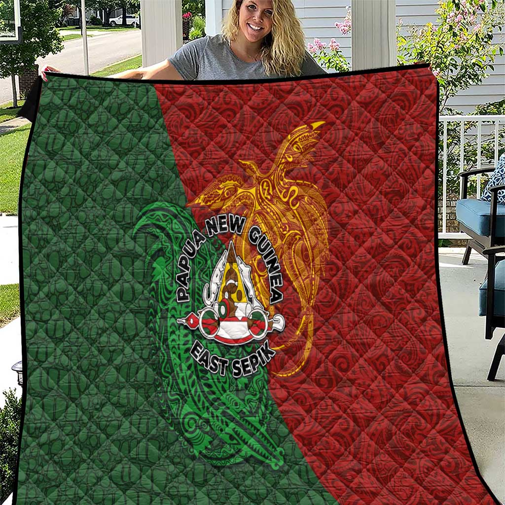 Papua New Guinea East Sepik Province Quilt Tribal Crocodile Birds of Paradise Melanesian Tattoo