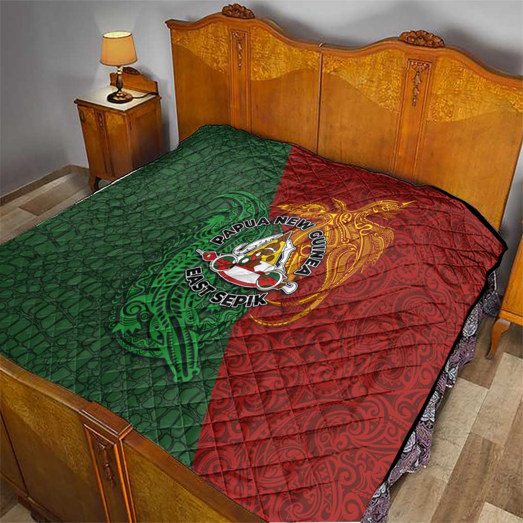 Papua New Guinea East Sepik Province Quilt Tribal Crocodile Birds of Paradise Melanesian Tattoo
