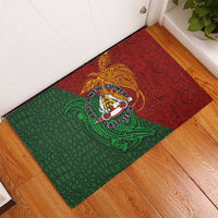 Papua New Guinea East Sepik Province Rubber Doormat Tribal Crocodile Birds of Paradise Melanesian Tattoo