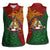 Papua New Guinea East Sepik Province Women Sleeveless Polo Shirt Tribal Crocodile Birds of Paradise Melanesian Tattoo