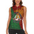 Papua New Guinea East Sepik Province Women Sleeveless Polo Shirt Tribal Crocodile Birds of Paradise Melanesian Tattoo