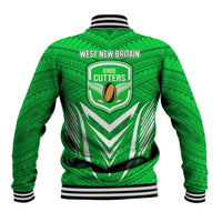 Kimbe Cutters Rugby Baseball Jacket Papua New Guinea Polynesian Tattoo Green Version LT03 - Polynesian Pride