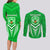 Kimbe Cutters Rugby Couples Matching Long Sleeve Bodycon Dress and Long Sleeve Button Shirts Papua New Guinea Polynesian Tattoo Green Version LT03 - Polynesian Pride