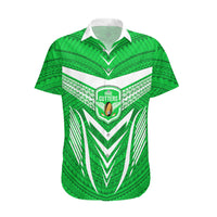 Kimbe Cutters Rugby Hawaiian Shirt Papua New Guinea Polynesian Tattoo Green Version LT03 Green - Polynesian Pride