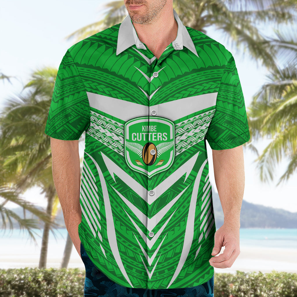 Kimbe Cutters Rugby Hawaiian Shirt Papua New Guinea Polynesian Tattoo Green Version LT03 - Polynesian Pride