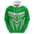 Kimbe Cutters Rugby Hoodie Papua New Guinea Polynesian Tattoo Green Version LT03 - Polynesian Pride