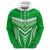 Kimbe Cutters Rugby Hoodie Papua New Guinea Polynesian Tattoo Green Version LT03 - Polynesian Pride