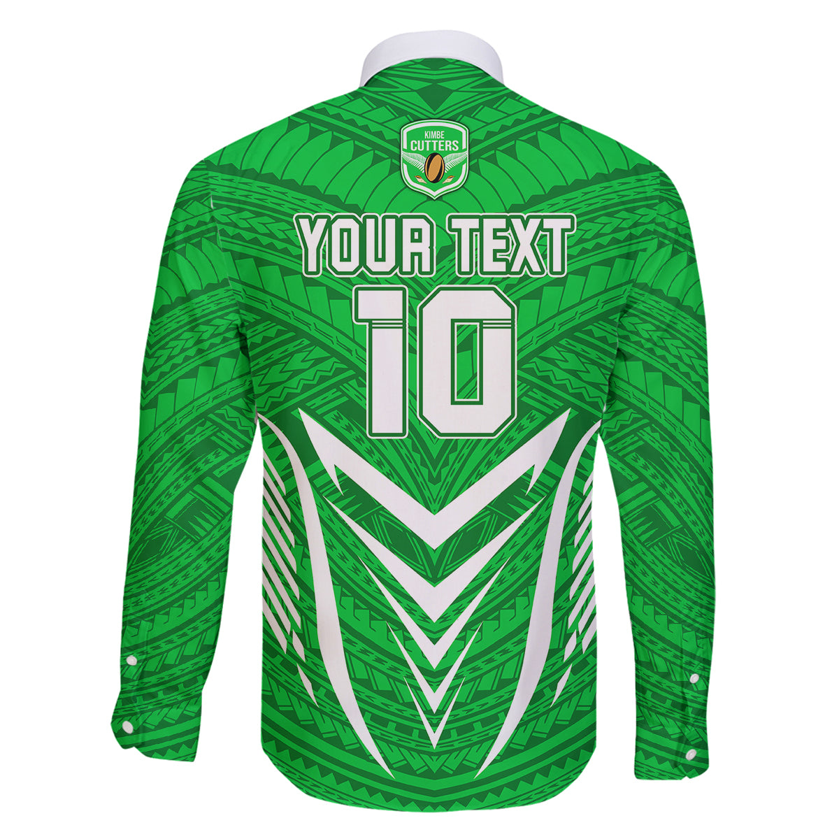 Custom Kimbe Cutters Rugby Family Matching Off Shoulder Maxi Dress and Hawaiian Shirt Papua New Guinea Polynesian Tattoo Green Version LT03 - Polynesian Pride