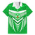 Custom Kimbe Cutters Rugby Family Matching Puletasi Dress and Hawaiian Shirt Papua New Guinea Polynesian Tattoo Green Version LT03 Dad's Shirt - Short Sleeve Green - Polynesian Pride