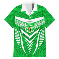 Custom Kimbe Cutters Rugby Kid Hawaiian Shirt Papua New Guinea Polynesian Tattoo Green Version LT03 Kid Green - Polynesian Pride
