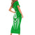 Custom Kimbe Cutters Rugby Short Sleeve Bodycon Dress Papua New Guinea Polynesian Tattoo Green Version LT03 - Polynesian Pride