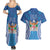 Fiji Day Couples Matching Summer Maxi Dress and Hawaiian Shirt Fijian Masi Tribal Hibiscus Tattoo and Tapa Pattern