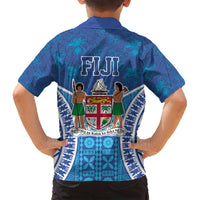 Fiji Day Family Matching Long Sleeve Bodycon Dress and Hawaiian Shirt Fijian Masi Tribal Hibiscus Tattoo and Tapa Pattern LT03 - Polynesian Pride