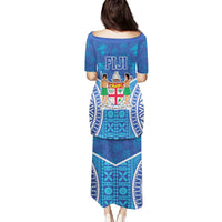 Fiji Day Family Matching Puletasi and Hawaiian Shirt Fijian Masi Tribal Hibiscus Tattoo and Tapa Pattern LT03 - Polynesian Pride