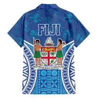 Fiji Day Family Matching Short Sleeve Bodycon Dress and Hawaiian Shirt Fijian Masi Tribal Hibiscus Tattoo and Tapa Pattern LT03 - Polynesian Pride