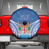 Fiji Day Spare Tire Cover Fijian Masi Tribal Hibiscus Tattoo and Tapa Pattern