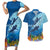 Polynesian Scuba Diving Couples Matching Short Sleeve Bodycon Dress and Hawaiian Shirt Beauty Corals with Underwater and Polynesian Pattern