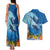Polynesian Scuba Diving Couples Matching Tank Maxi Dress and Hawaiian Shirt Beauty Corals with Underwater and Polynesian Pattern