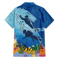 Polynesian Scuba Diving Family Matching Short Sleeve Bodycon Dress and Hawaiian Shirt Beauty Corals with Underwater and Polynesian Pattern LT03 - Polynesian Pride
