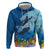 Polynesian Scuba Diving Hoodie Beauty Corals with Underwater and Polynesian Pattern