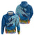 Polynesian Scuba Diving Hoodie Beauty Corals with Underwater and Polynesian Pattern