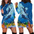 Polynesian Scuba Diving Hoodie Dress Beauty Corals with Underwater and Polynesian Pattern