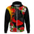 Hawaii Maui Island Hoodie Maui Map With Tropical Forest Sunset Vibe LT03 Zip Hoodie Black - Polynesian Pride