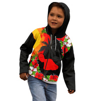 Hawaii Maui Island Kid Hoodie Maui Map With Tropical Forest Sunset Vibe LT03 - Polynesian Pride