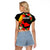 Custom Hawaii Maui Island Raglan Cropped T Shirt Maui Map With Tropical Forest Sunset Vibe LT03 - Polynesian Pride