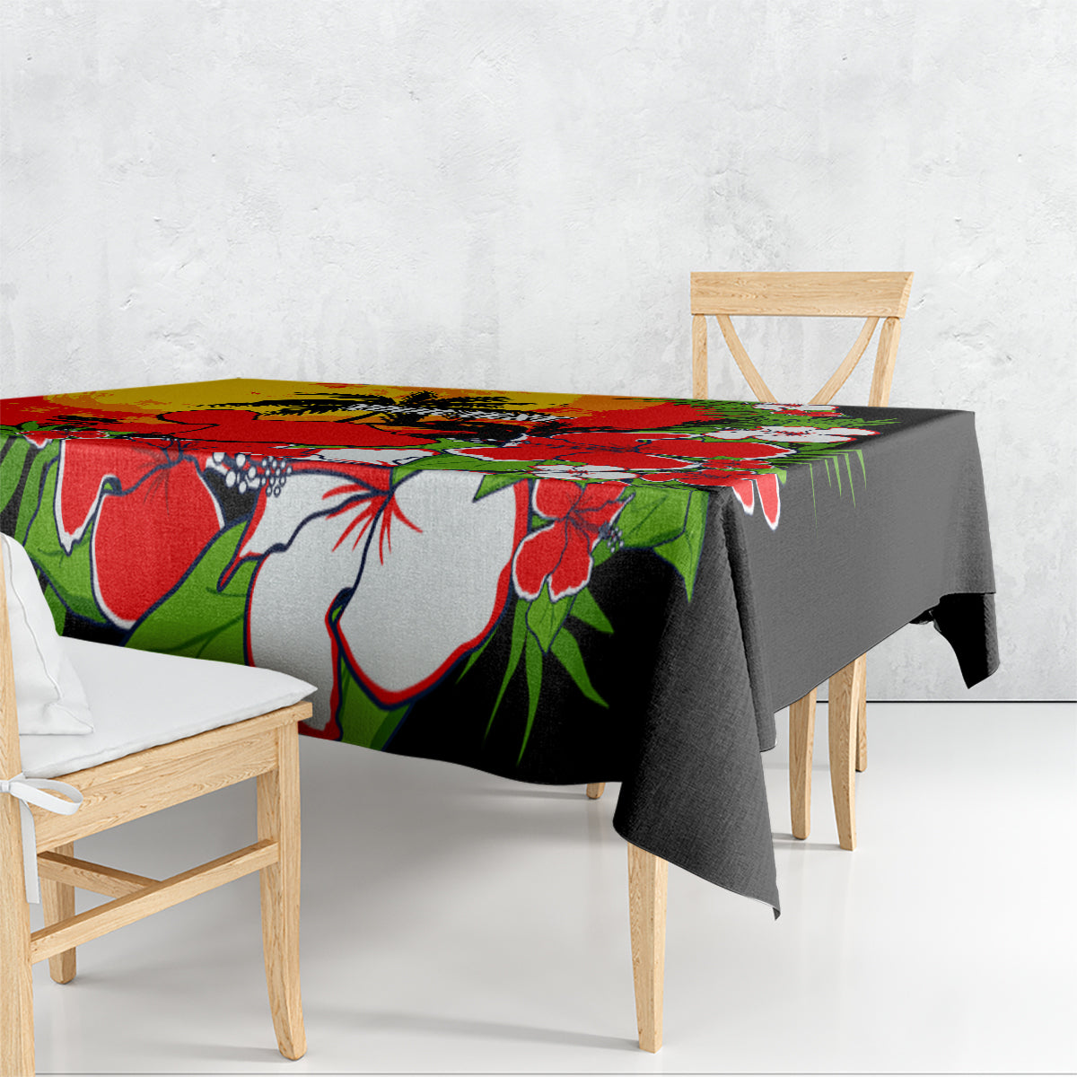 Custom Hawaii Maui Island Tablecloth Maui Map With Tropical Forest Sunset Vibe LT03 - Polynesian Pride