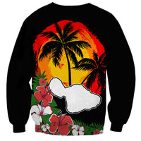 Hawaii Maui Island Sweatshirt Maui Map With Tropical Forest Vintage Style LT03 - Polynesian Pride