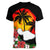 Hawaii Maui Island Women V Neck T Shirt Maui Map With Tropical Forest Vintage Style LT03 - Polynesian Pride