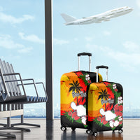 Custom Hawaii Maui Island Luggage Cover Maui Map With Tropical Forest Vintage Style LT03 - Polynesian Pride