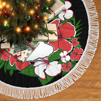 Custom Hawaii Maui Island Tree Skirt Maui Map With Tropical Forest Vintage Style LT03 - Polynesian Pride