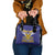 Rugby Niue Shoulder Handbag Hiapo Tribal Heritage Tattoos Blue Color - Polynesian Pride