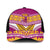Niue Rugby Baseball Net Cap Hiapo Tribal Heritage Tattoos Pink Color - Polynesian Pride