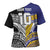 Custom Rugby Niue and Aotearoa Cross Shoulder Shirt Hiapo with Maori Moko Tribal Heritage Tattoos - Polynesian Pride