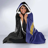 Rugby Niue and Aotearoa Hooded Blanket Hiapo with Maori Moko Tribal Heritage Tattoos - Polynesian Pride