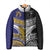 Custom Rugby Niue and Aotearoa Padded Jacket Hiapo with Maori Moko Tribal Heritage Tattoos - Polynesian Pride