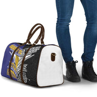 Rugby Niue and Aotearoa Travel Bag Hiapo with Maori Moko Tribal Heritage Tattoos - Polynesian Pride