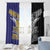 Rugby Niue and Aotearoa Window Curtain Hiapo with Maori Moko Tribal Heritage Tattoos - Polynesian Pride