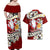 Tahiti Christmas Couples Matching Off Shoulder Maxi Dress and Hawaiian Shirt Tiare Flowers and Pomarea Nigra with Polynesian Pattern LT03 - Polynesian Pride