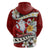 Tahiti Christmas Hoodie Tiare Flowers and Pomarea Nigra with Polynesian Pattern LT03 - Polynesian Pride