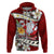 Tahiti Christmas Hoodie Tiare Flowers and Pomarea Nigra with Polynesian Pattern LT03 - Polynesian Pride