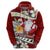 Tahiti Christmas Hoodie Tiare Flowers and Pomarea Nigra with Polynesian Pattern LT03 - Polynesian Pride